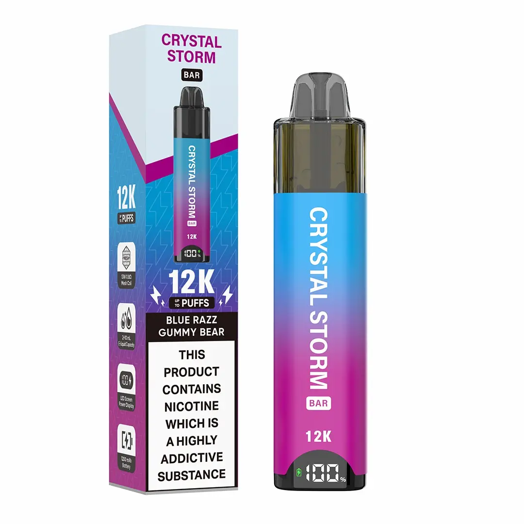 Crystal Storm Bar 12K Prefilled Pod Kit - Blue Razz Gummy Bear
